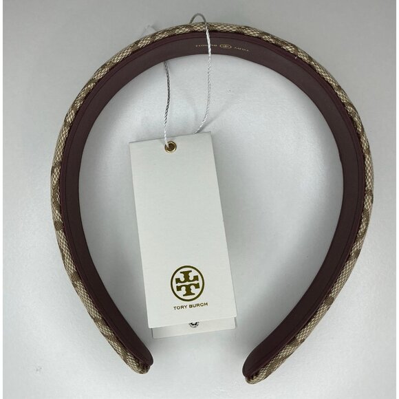 Tory Burch Patterned Beige Headband NWT - Picture 2 of 6